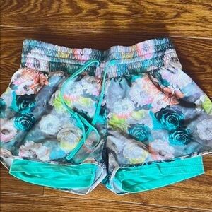 Floral Athletic Shorts for Women